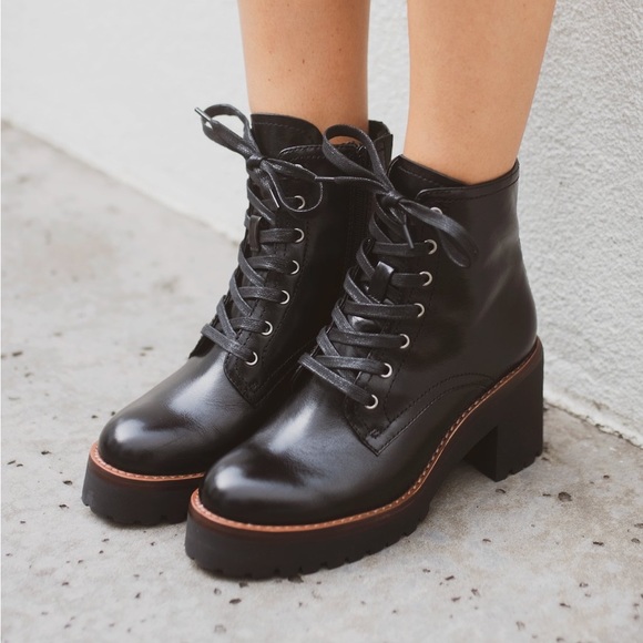 Jeffrey Campbell Scavenger 2 Platform Lace Up Boot in Black - Picture 2 of 10